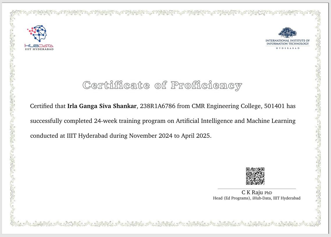 AI ML Certificate